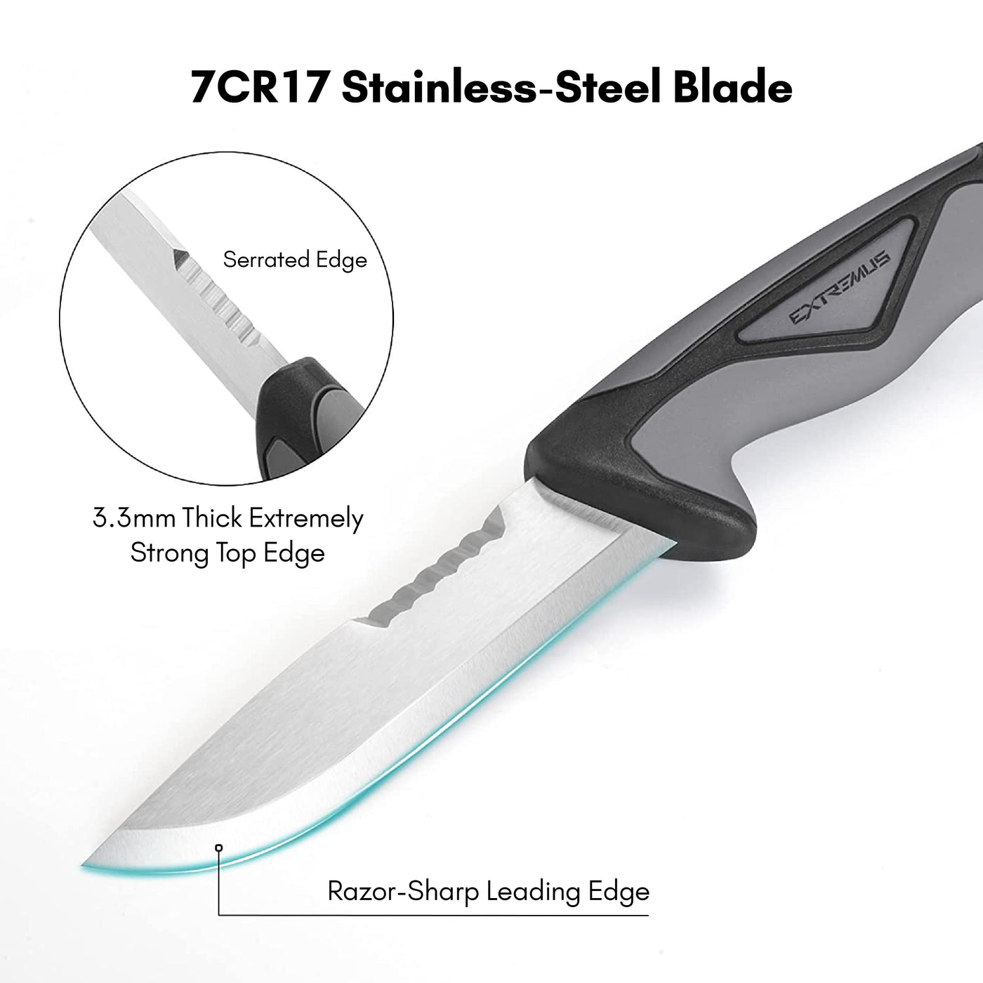 3.5-Inch Outdoor Camping Knife with Firestarter