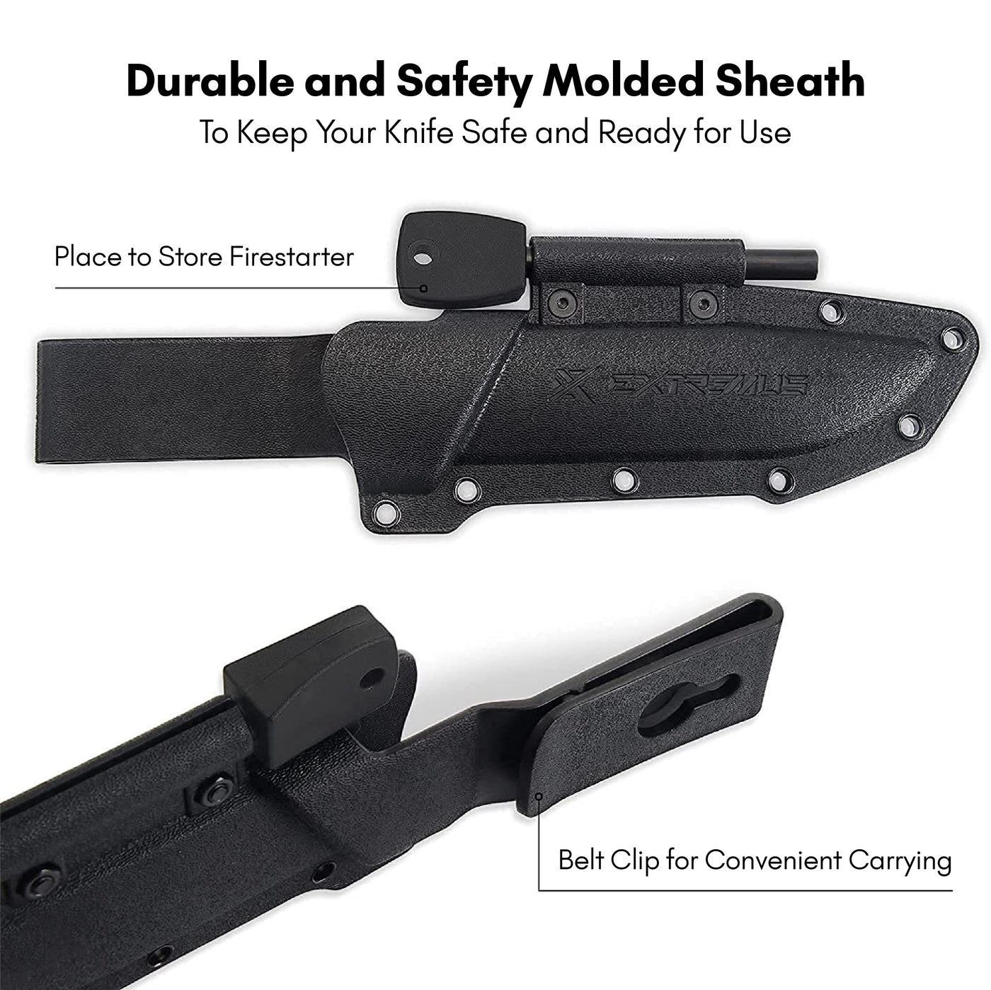 3.5-Inch Outdoor Camping Knife with Firestarter
