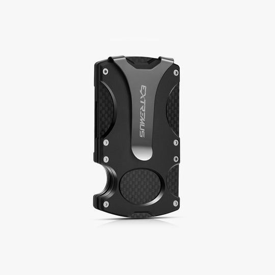 VIVIDUS Slim Minimalist RFID Blocking Wallet For Men - Aluminum With Money Clip, Carbon Fiber Black - View #10