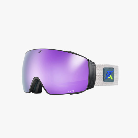 cat 3 ski goggles Extremus Interchangeble Lens Most Optically True Vision Choice Frame: Matt Black / Lens: Sterling Silver