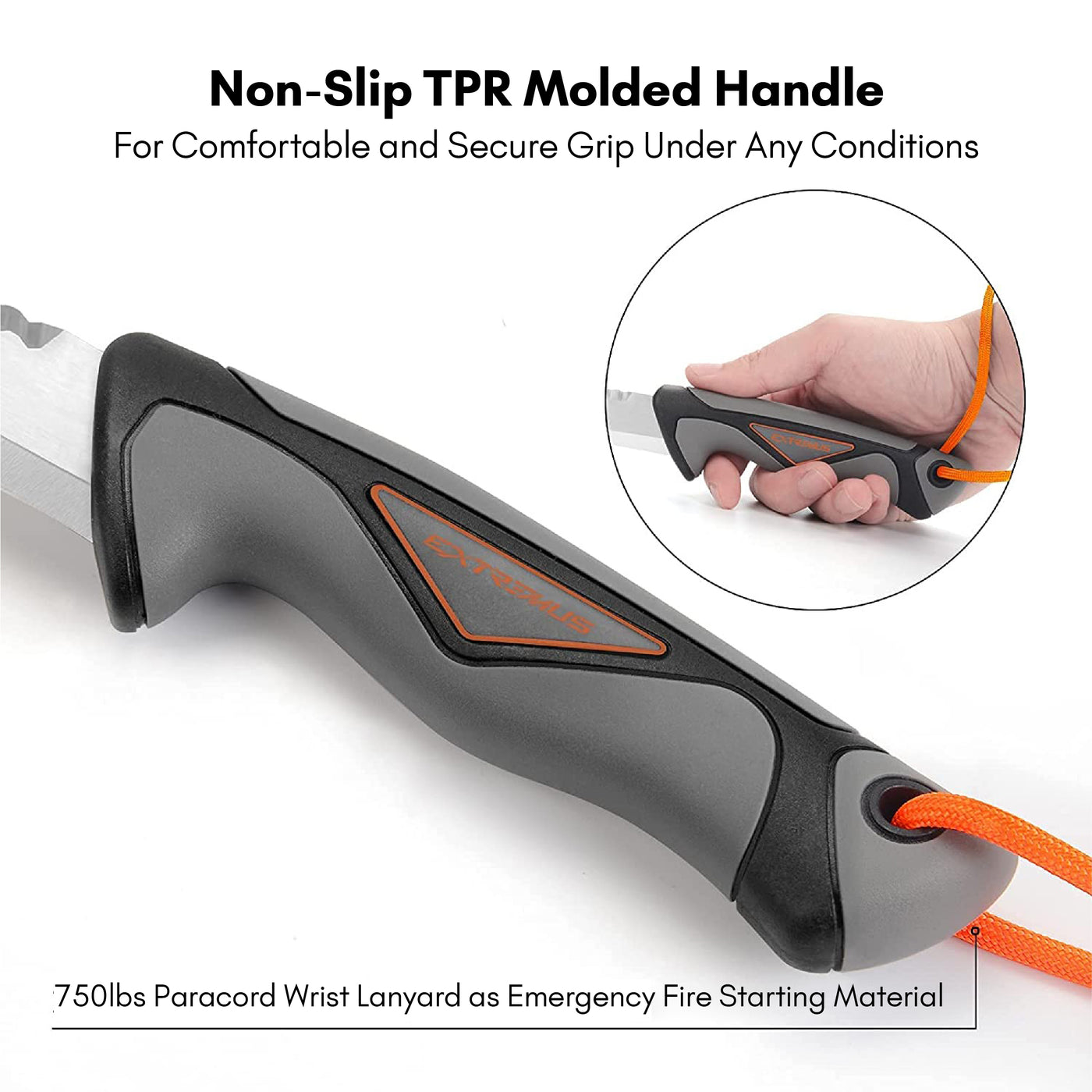 3.5-Inch Outdoor Camping Knife with Firestarter