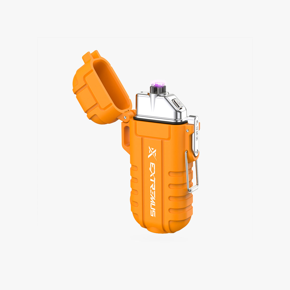 Extremus Blaze 360 Windproof Waterproof Lighter with Flashlight Orange